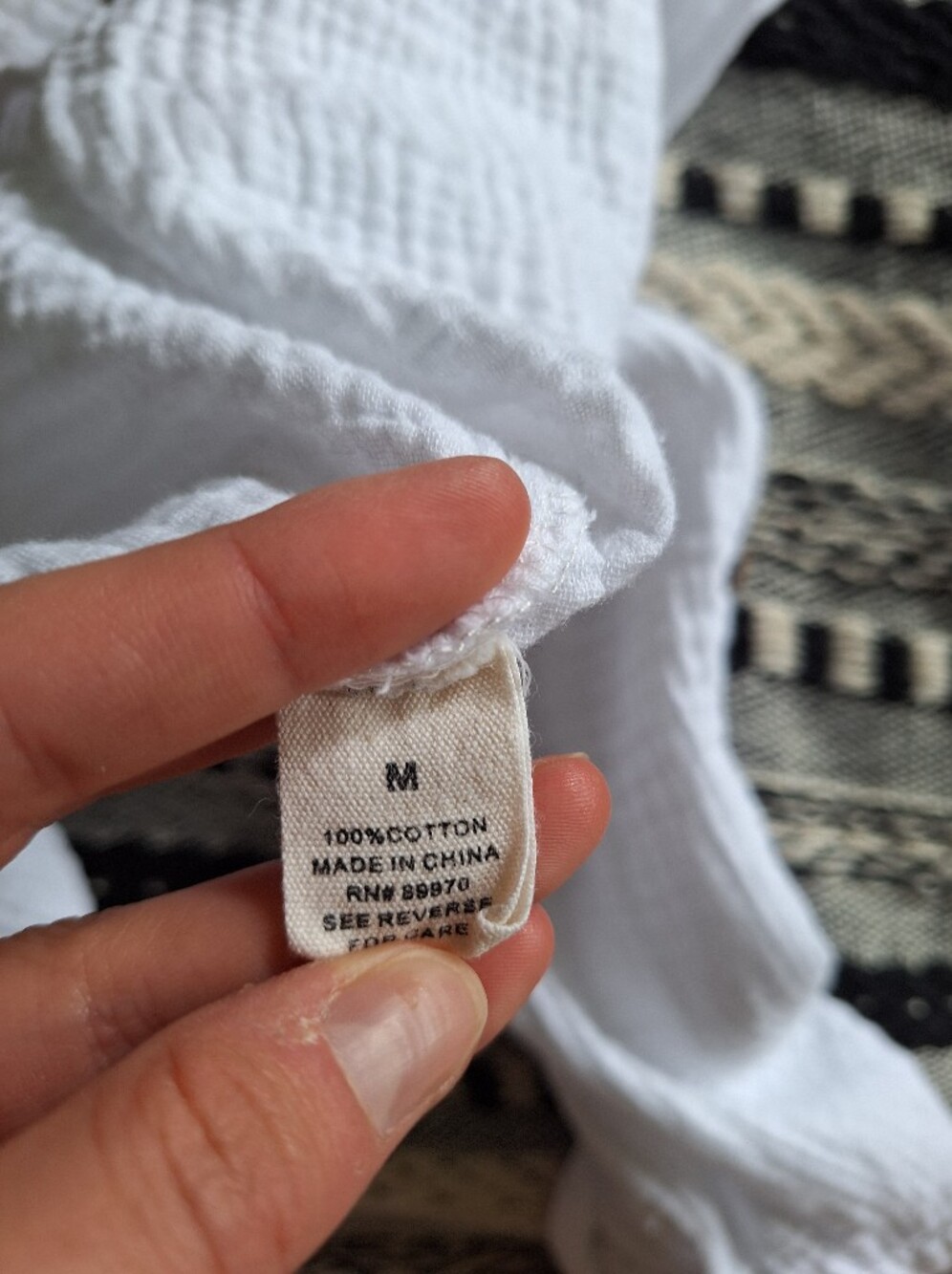 Love Notes White Button-Down Gauze Shirt - Picture 3 of 3